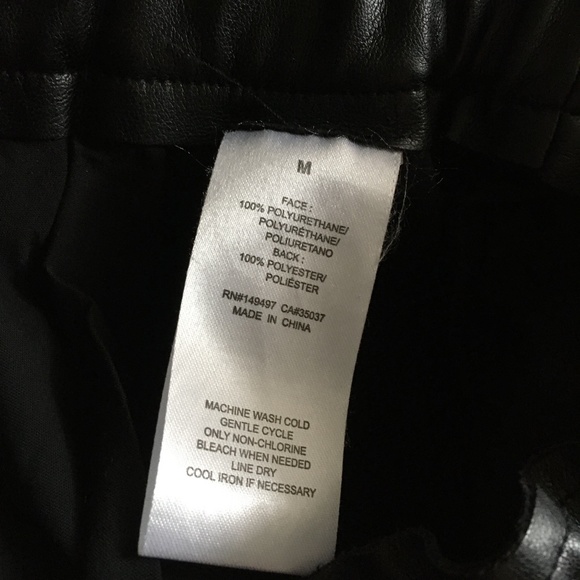 JOE'S JEANS Black Faux Leather Elasticized Waist Pants M - Picture 6 of 7